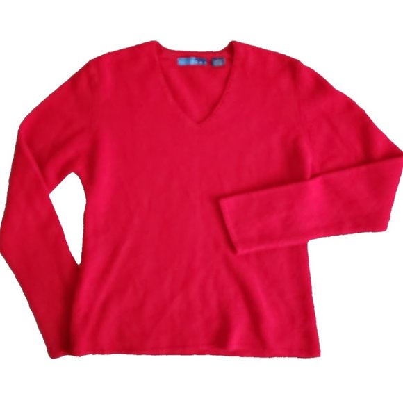 Phillip Chi Women's 100% Cashmere V-neck Sweater L - Picture 5 of 5